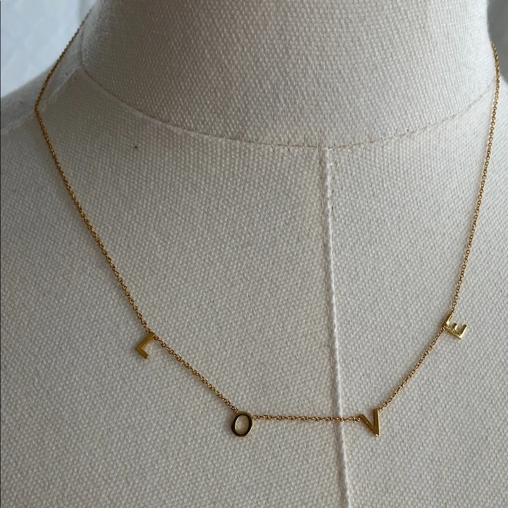 BYCHARI Gold LOVE Letter Necklace
